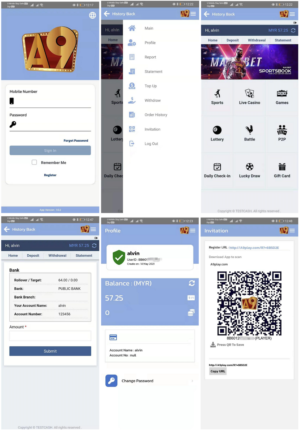 A9PLAY Sign Up Platform Features